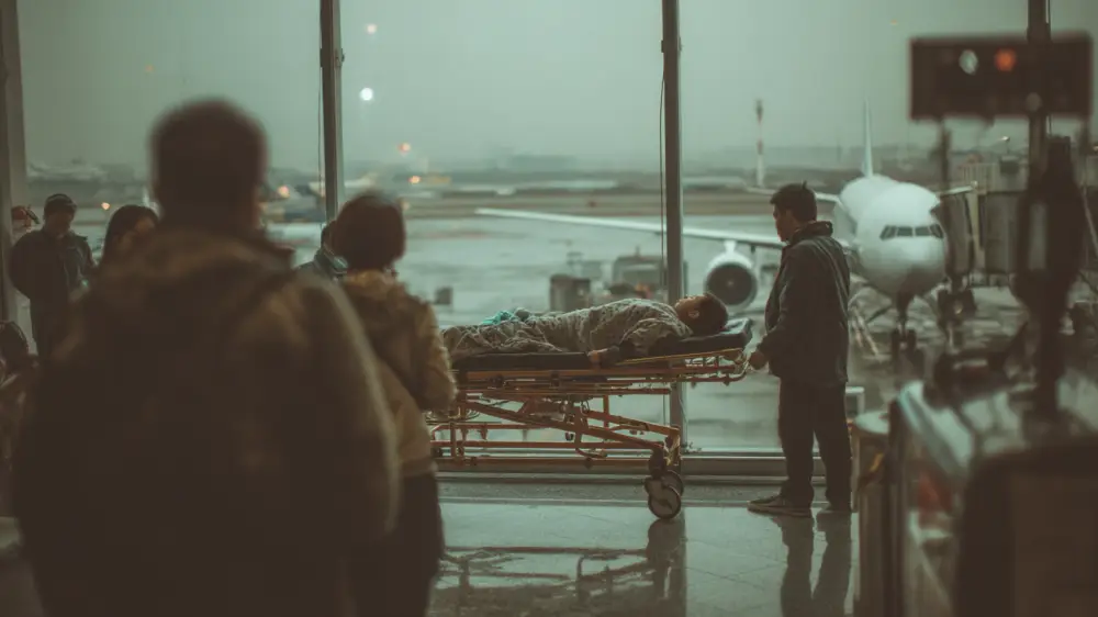 一名儿童在飞往阿拉木图的航班上死亡。法院裁定航空公司和机场负有责任。