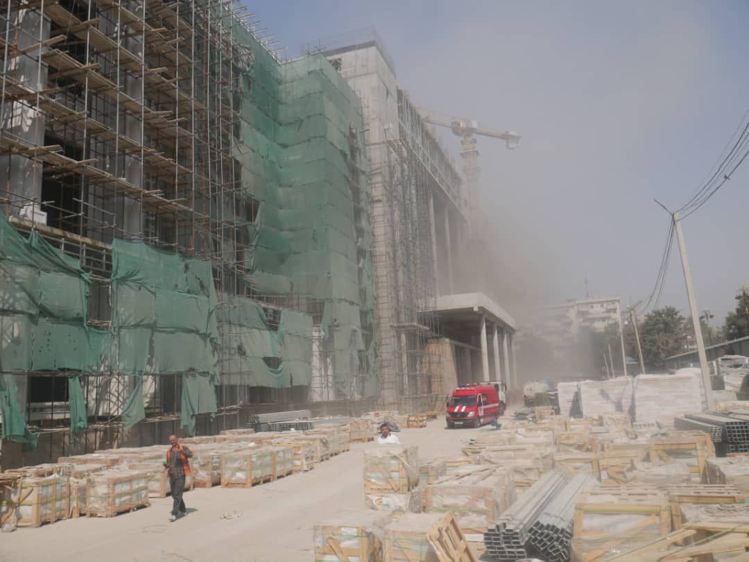 塔吉克斯坦国家剧院建筑工地的火灾已被扑灭。