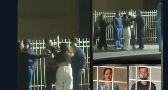 在哈特隆地区，一对年轻男女发生争执并被逮捕。