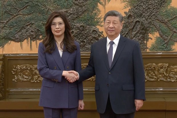 习近平在北京会见了台湾反对派领导人。