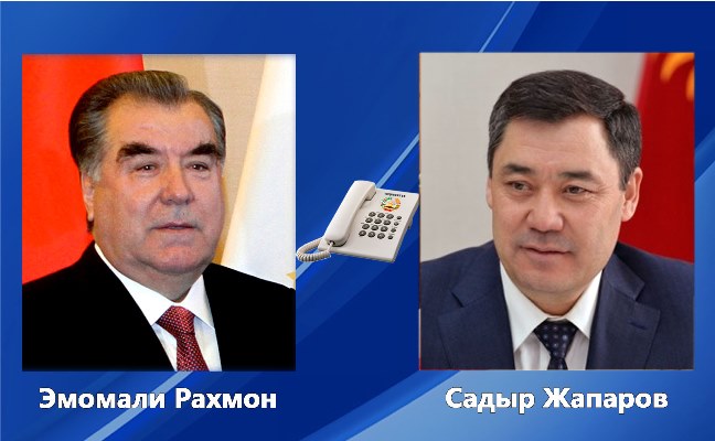 拉赫蒙与吉尔吉斯斯坦总统贾帕罗夫通电话