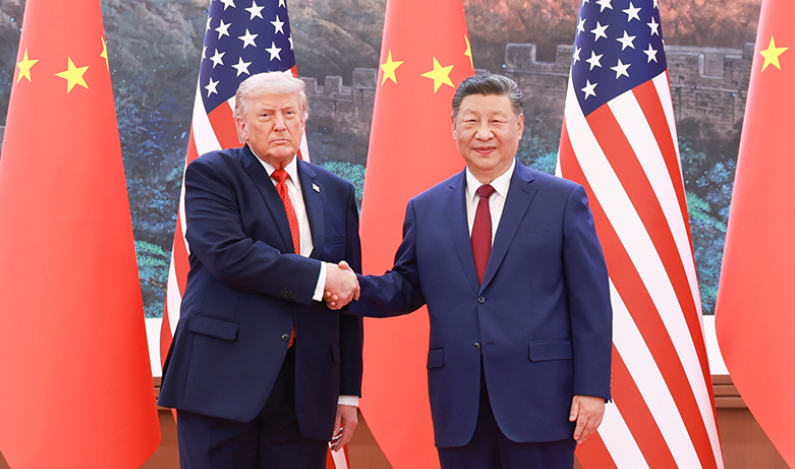 习近平在北京与唐纳德·特朗普举行了会谈。
